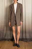 ROBE MANTEAU À CARREAUX ELIZABETH