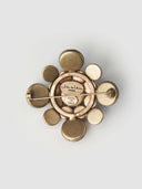 GLASS COLOURED MEDALLION BROCHE