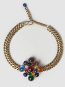GLASS COLOURED MEDALLION CHOKER