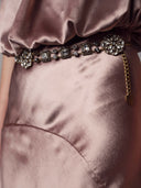 Jupe midi en velours