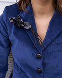 VIOLET BOUQUET LEATHER BROOCH