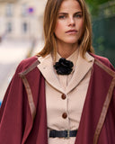 CARNATION LEATHER BROOCH