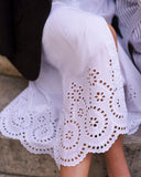 SUN SKIRT IN COTTON BRODERIES ANGLAISE