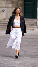 SUN SKIRT IN COTTON BRODERIES ANGLAISE