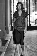 ADELINE TOP IN SILK JACQUARD