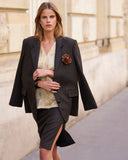 MERYL KNEE-LENGTH CASHMERE SKIRT