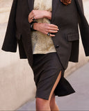 MERYL KNEE-LENGTH CASHMERE SKIRT