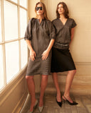 PAULE SHORT DRESS IN SILK JACQUARD