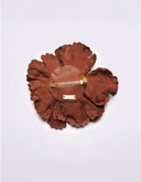CARNATION LEATHER BROOCH