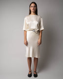 SATIN T-SHIRT - CREAM