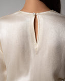 SATIN T-SHIRT - CREAM