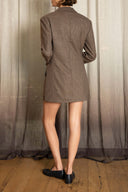 ROBE MANTEAU À CARREAUX ELIZABETH