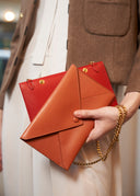 ENVELOPE DOUBLE LEATHER BAG