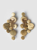 GLASS COLOURED MEDALLION  EARRINGS