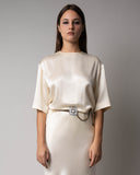 SATIN T-SHIRT - CREAM