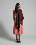 CASHMERE CAPE WITH LEATHER TASSELS