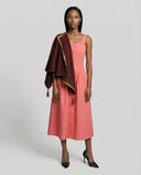 CASHMERE CAPE WITH LEATHER TASSELS