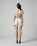 ADELINE TOP IN SILK JACQUARD