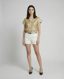 ADELINE TOP IN SILK JACQUARD