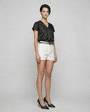 ADELINE TOP IN SILK JACQUARD