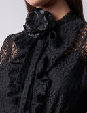 POPPY LEATHER BROOCH